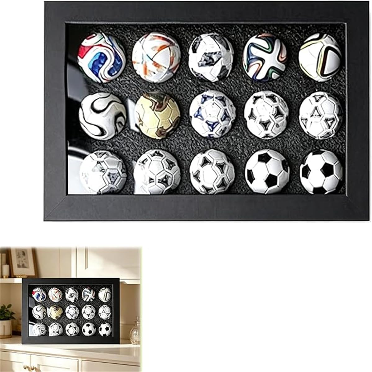 Xebular Handcrafted Mini Soccer Ball Collection 1970–2026 Figurines, Collectible Football Replica, Desk Display and Sports Memorabilia Gift for Soccer Fans