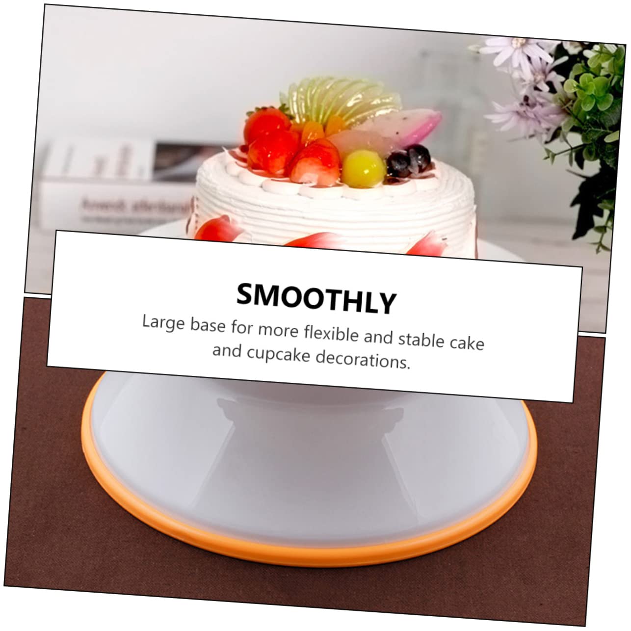Mipcase Tablero Giratorio para Pasteles Soporte De Plástico Fácil De Limpiar para Panaderías