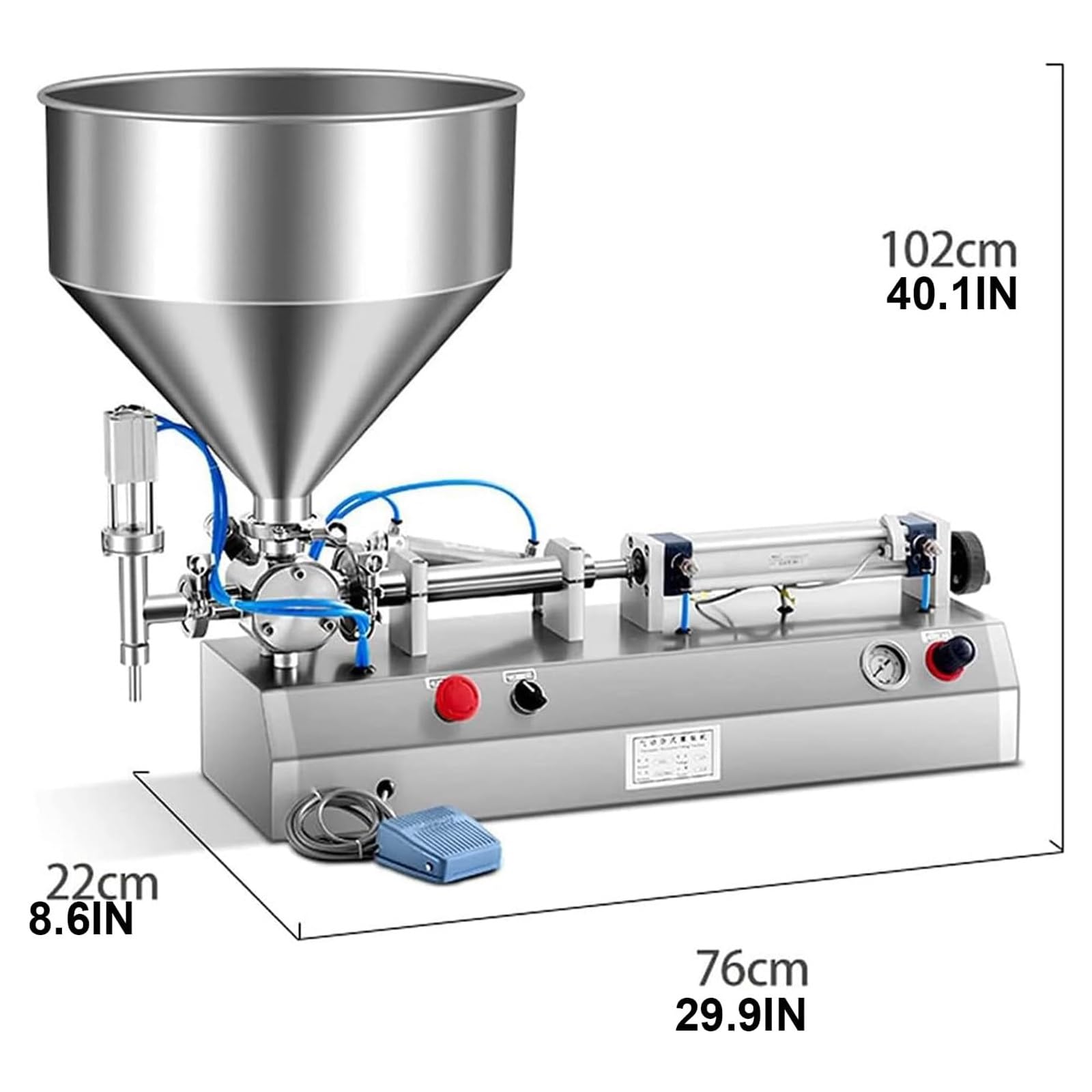 YXCUSAM Liquid Filling Machine Manual Paste Bottle Filling Machine Sauce Filling Machine Suitable for Mayonnaise Cream Filling 500ML — view 7