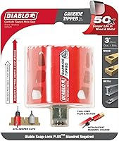 Vista 2 de Freud Diablo Carbide Teeth Hole Saw for Wood and Metal - Fits with Snap-Lock Plus Mandrel System, Tool-Free Plug Ejection - 3" Diameter, 2-3/8