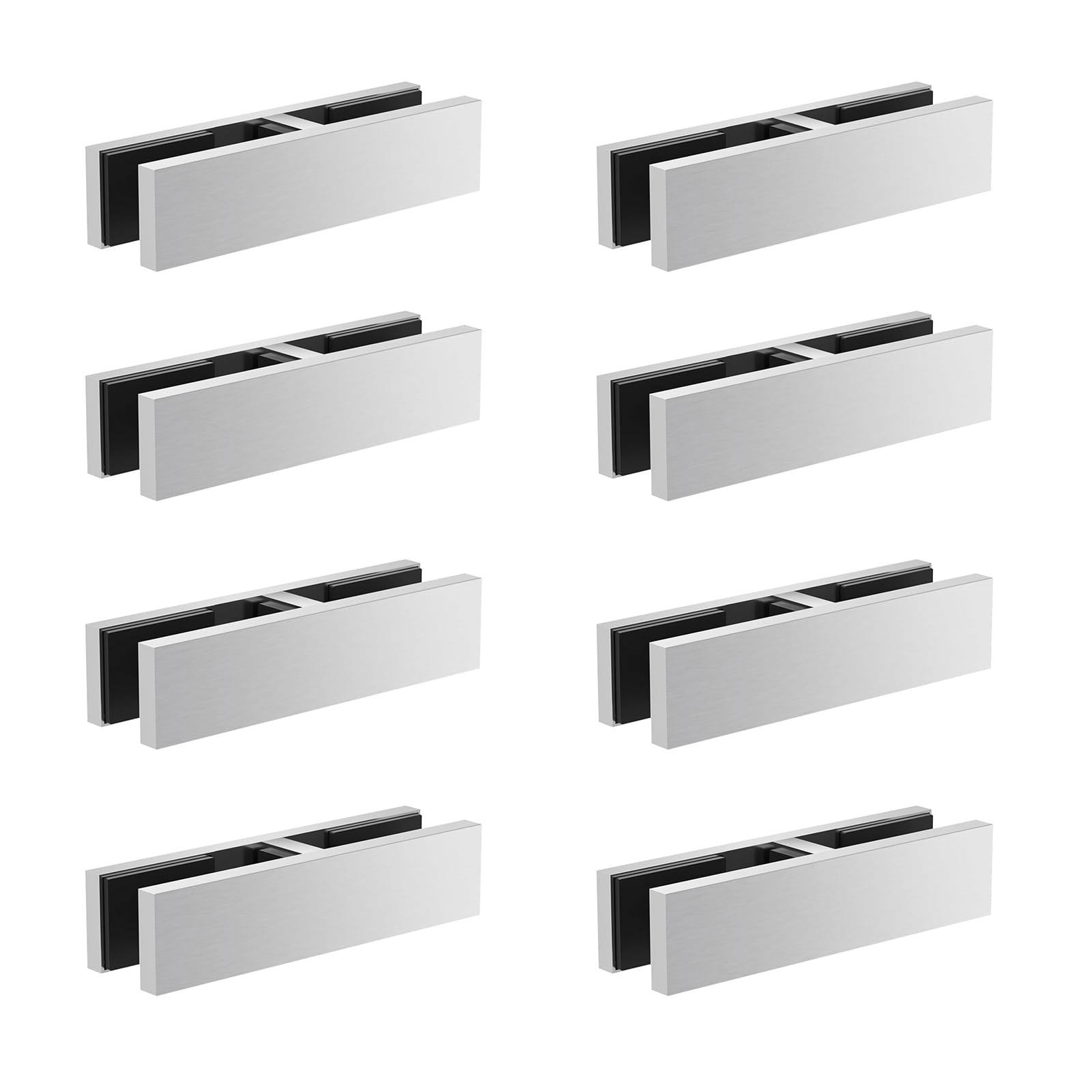 Abrazadera De Acero Inoxidable 304 Para Barandillas De Vidrio A Vidrio | Abrazadera Sin Marco Con Juntas De Goma Para Barandillas De Piscina, Balcones Y Terrazas