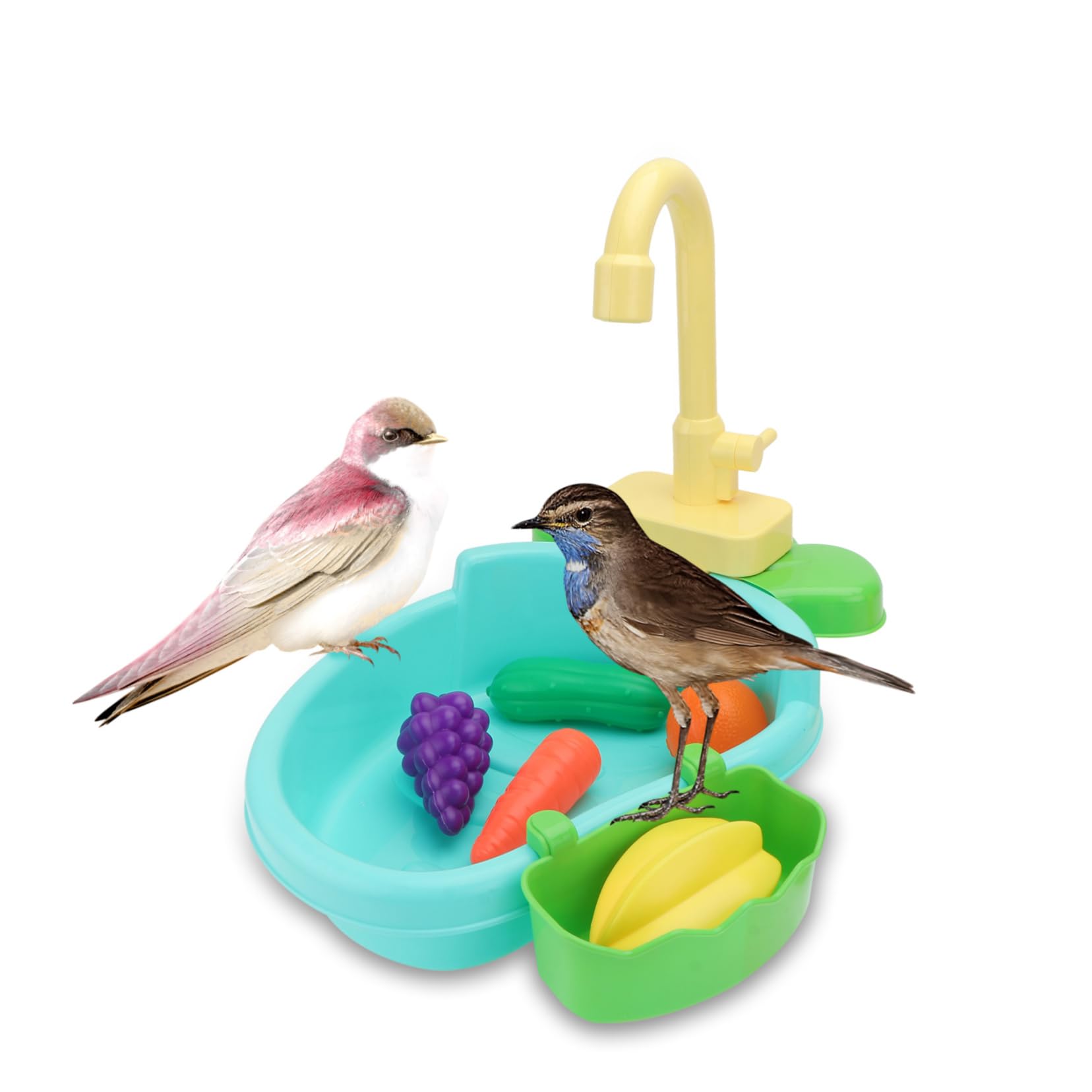 FRCOLOR 1satz Multi-funktionale Vogeldusche Mit Spielzeugen Kreatives Badebecken Für Papageien Und Kleine Vögel Sicheres Material Für Sommer Und Winteranwendungen Inklusive