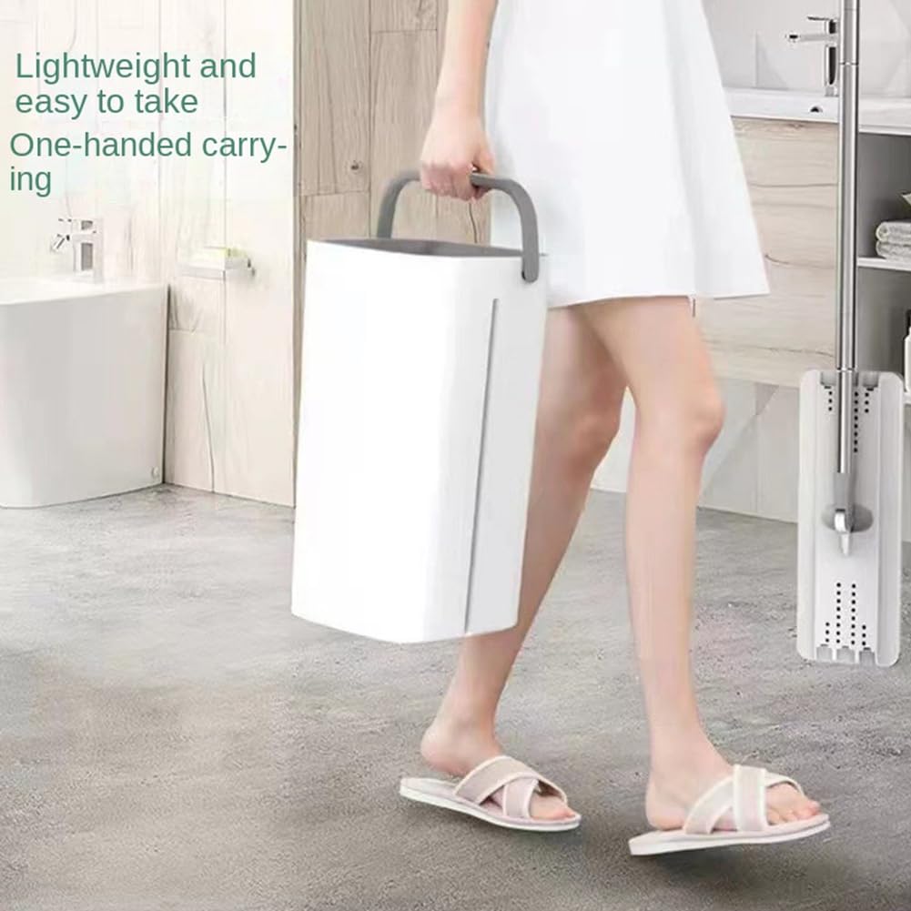 Vereen Lazy - de trapeadores planos y cubo, de limpieza de suelos con almohadillas de microfibra lavables para mopa de madera