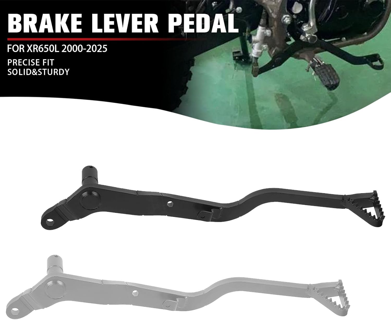 Rear Brake Pedal for XR650L 2000-2024 2025, Motorcycle Foot Brake Lever Accessories Replacement (Black)