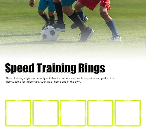 Miniatura 5 de Anillos de entrenamiento de agilidad, anillos de agilidad cuadriláteros que mejoran la aceleración 5 piezas para baloncesto y fútbol