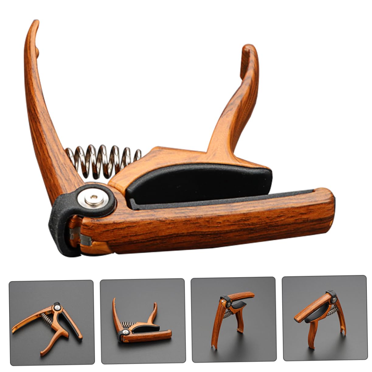 Yardwe 2 Piezas Cejilla De Guitarra Llave Guitarra Acustica Capo Accesorios Cejilla De Acordes Cejilla Para Guitarra Acustica Guitarra Cejilla Aleación De Zinc Marrón Claro
