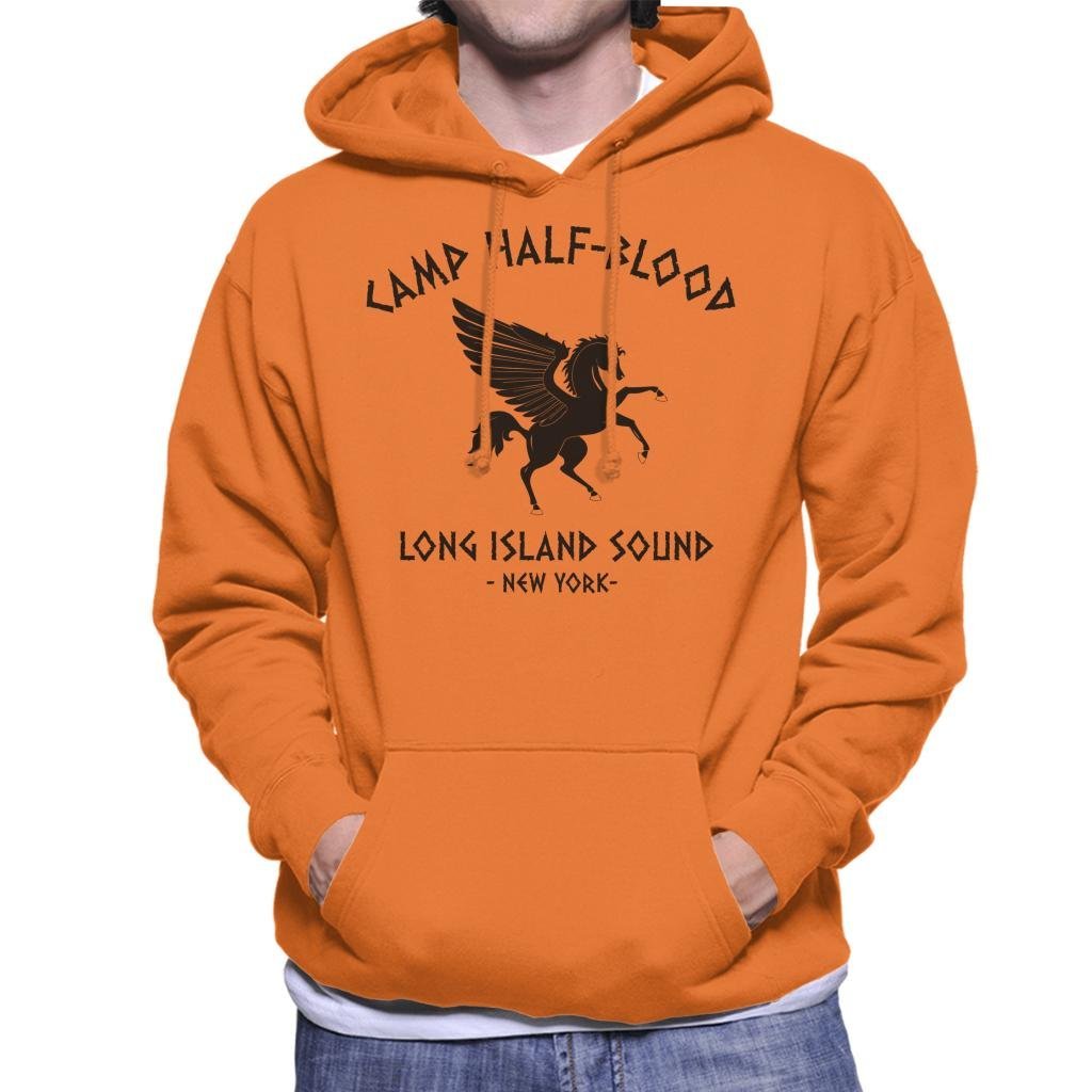 Percy Jackson Camp Half Blood Men's Hooded Sweatshirt Orange