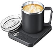 Coffee Mug Warmer & Mug Set for Desk, Smart Coffee Cup Warmer with 16oz Heated Mug, Coffee Heater with Auto Shut Off for Office/Home, Birthday/Valentine's Day/Coffee Gifts for Men & Women, Black
