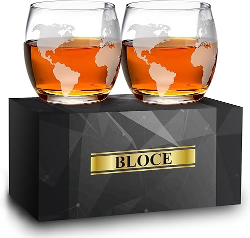 Juego de 2 vasos de whisky, regalos de whisky bourbon, vasos de cóctel de 10 onzas para beber whisky escocés, whisky, coñac, vodka, ginebra de