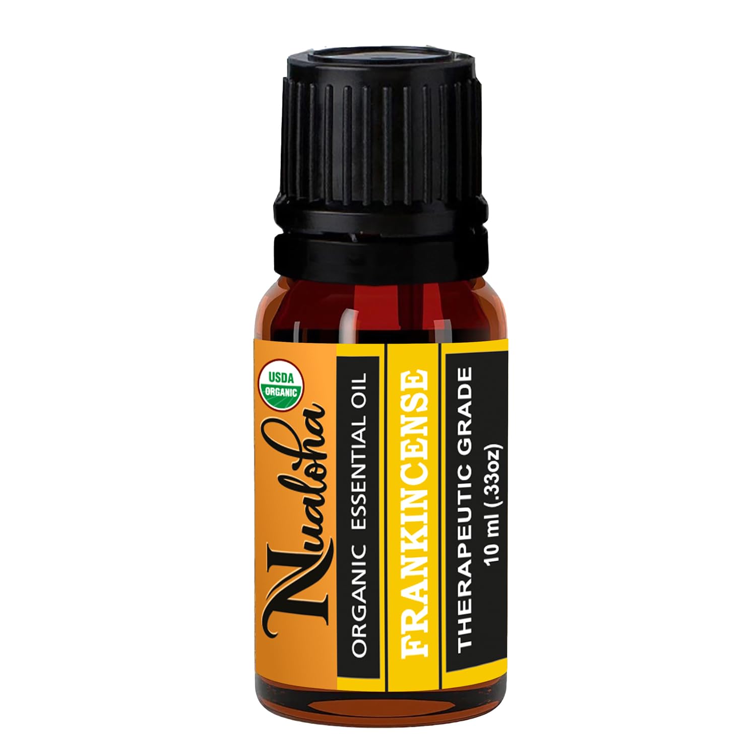 Nualoha Organic Frankincense Essential Oil -100% Pure and Natural Therapeutic Grade For Face,Hair, Skin, Body, Aromatherapy and Massage - 10 ML