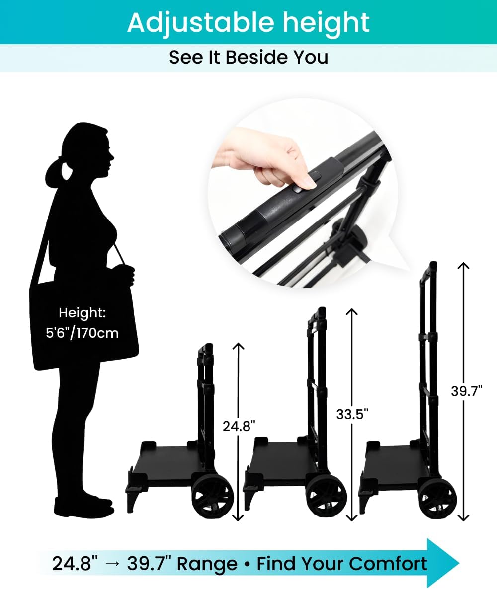 OUPES Portable Hand Truck with Telescopic Handle - All-Terrain Wheels | Compatible with Mega 1/2, Exodus 2400W/1500W/1200W Power Stations