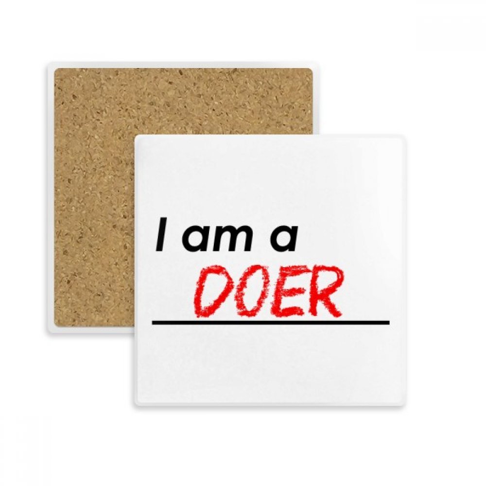 Coaster tasse absorbant imprimé Citation pour protéger votre table basse
