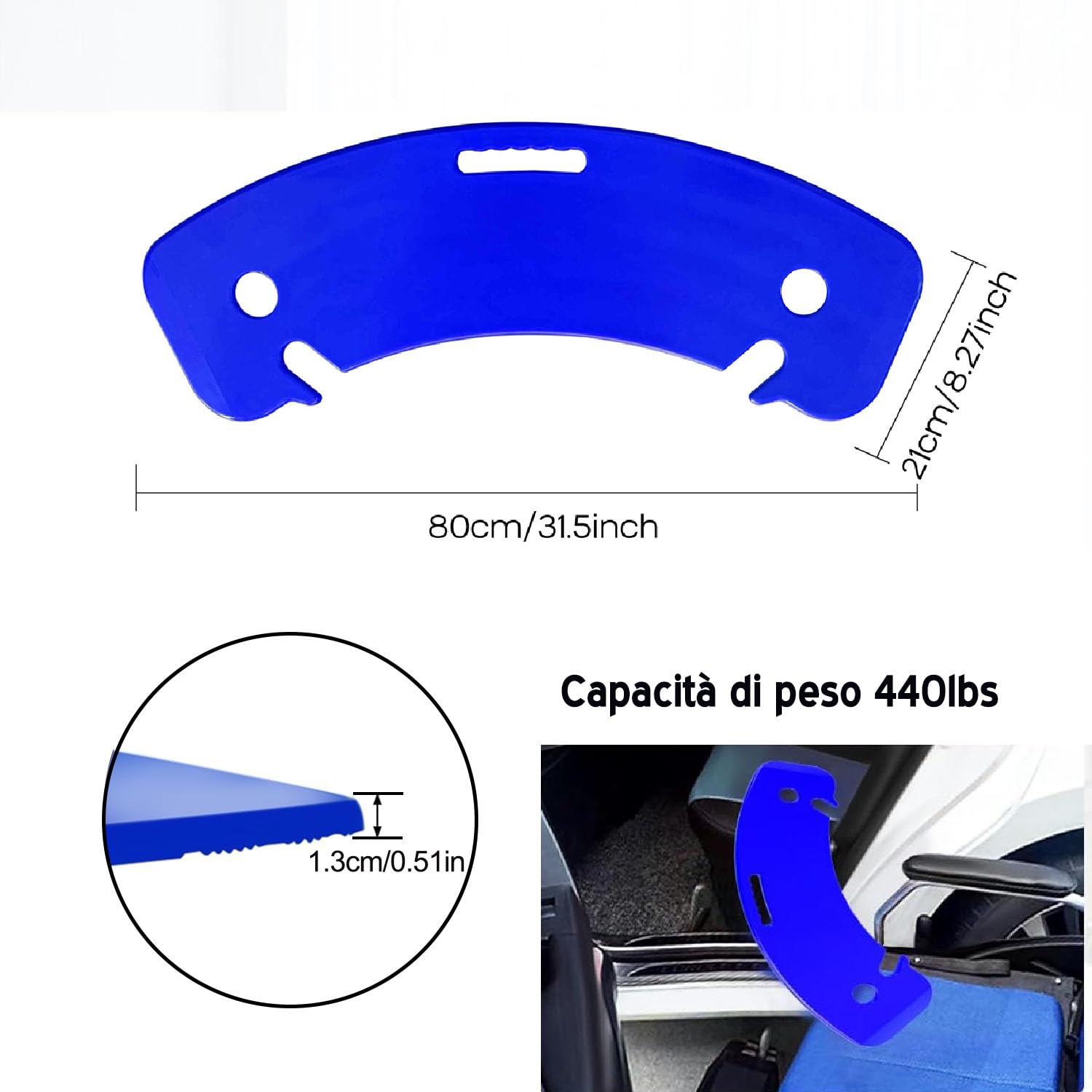 Tavola di Trasferimento per Sedie a Rotelle, Tavola Trasferimento per Carrozzine e Letti/Auto/Letto/Assistenza Domiciliare/Viaggi/Toilette/Vasca da Bagno