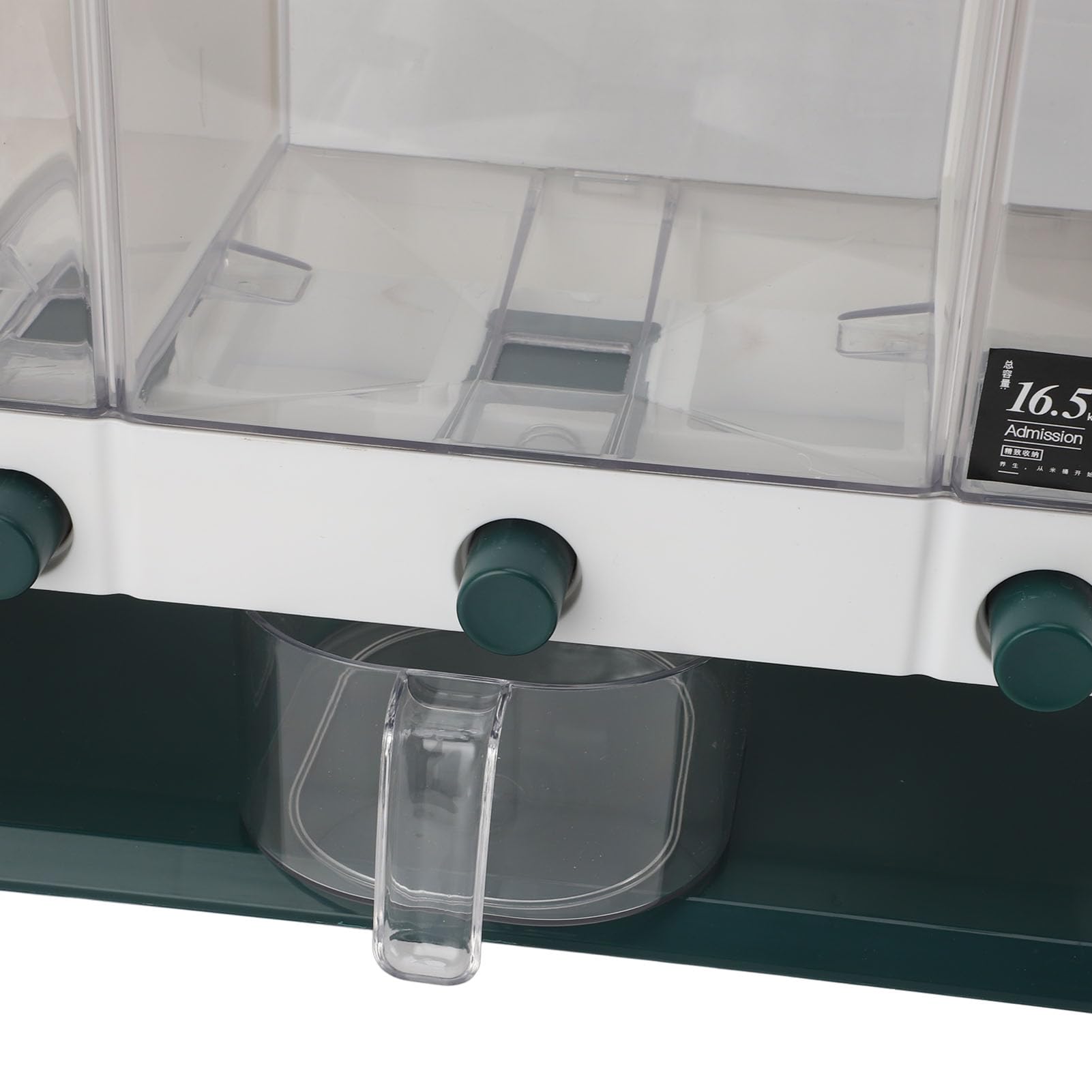 Dispenser Di Riso, Contenitore Ermetico Per Riso Ermetico In Materiale PP Per Alimenti Di Grande Capacità Da 16,5 Kg, Dispenser Per Cereali Con Misurino Per Conservazione Di Alimenti Secchi
