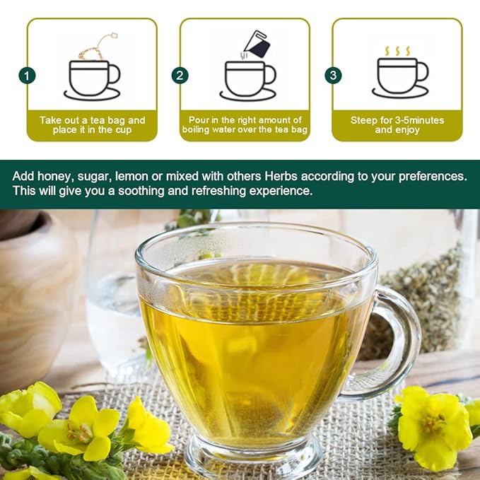 Té de Hojas de Gordolobo - 30 Saquitos, Sin Cafeína miniatura 5