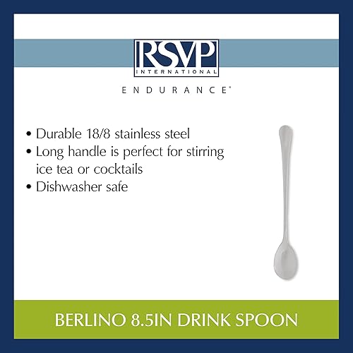 Miniatura 7 de RSVP International Endurance Collection - Cuchara de café y barrio, Berlino, 8.5 pulgadas, acero inoxidable