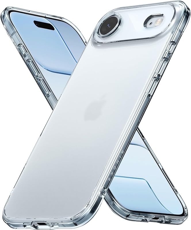 Funda Ringke para iPhone Air [Fusion Matte Clear] | Resistente al aceite y la suciedad, la tecnología antihuellas evita las manchas de grasa, el revestimiento esmerilado se siente aterciopelado y suave