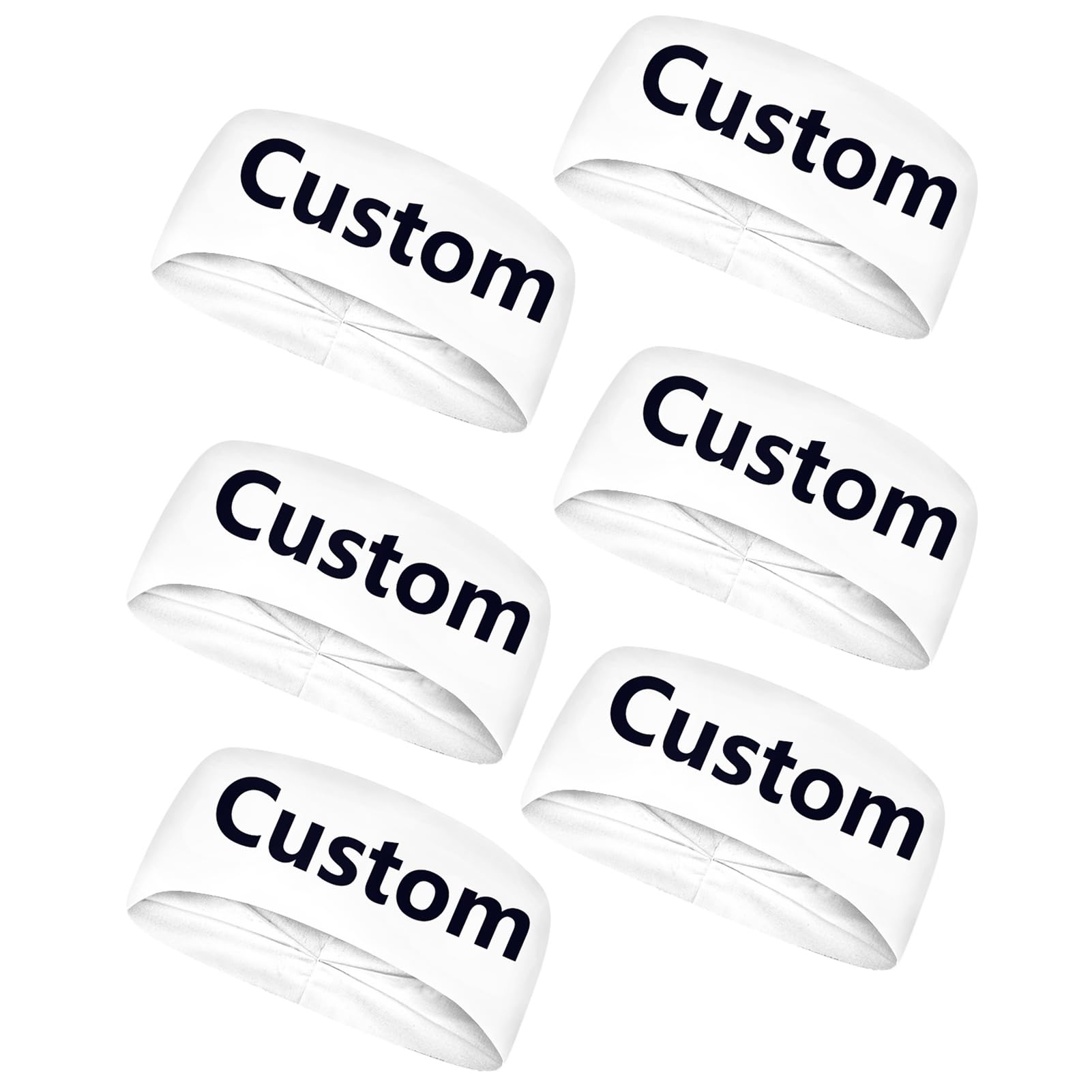 Forchrinse Sunflower with Text Print 6Pieces Sport Sweatband Headband for Soft Elasitc Headband Hair Bands Unisex Outdoor Sport Headbands