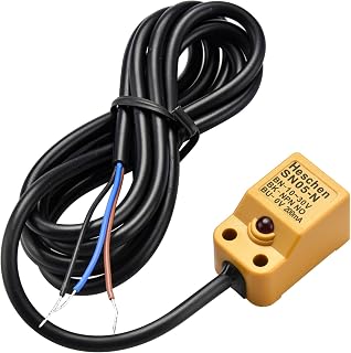 Heschen - Interruptor de sensor de proximidad inductivo cuadrado tipo SN05-N, distancia del detector 5 mm, 10-30 VCC, 200 mA NPN normalmente abierto (NO) 3 hilos