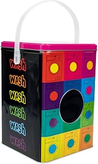 Bathroom Essentials Bathroom Essentials Metal Laundry Powder Tin Washing Powder Storage Tin with Airtight Lid Handles Holding Pods Tablets Powder Laundry Powder Guest Guest