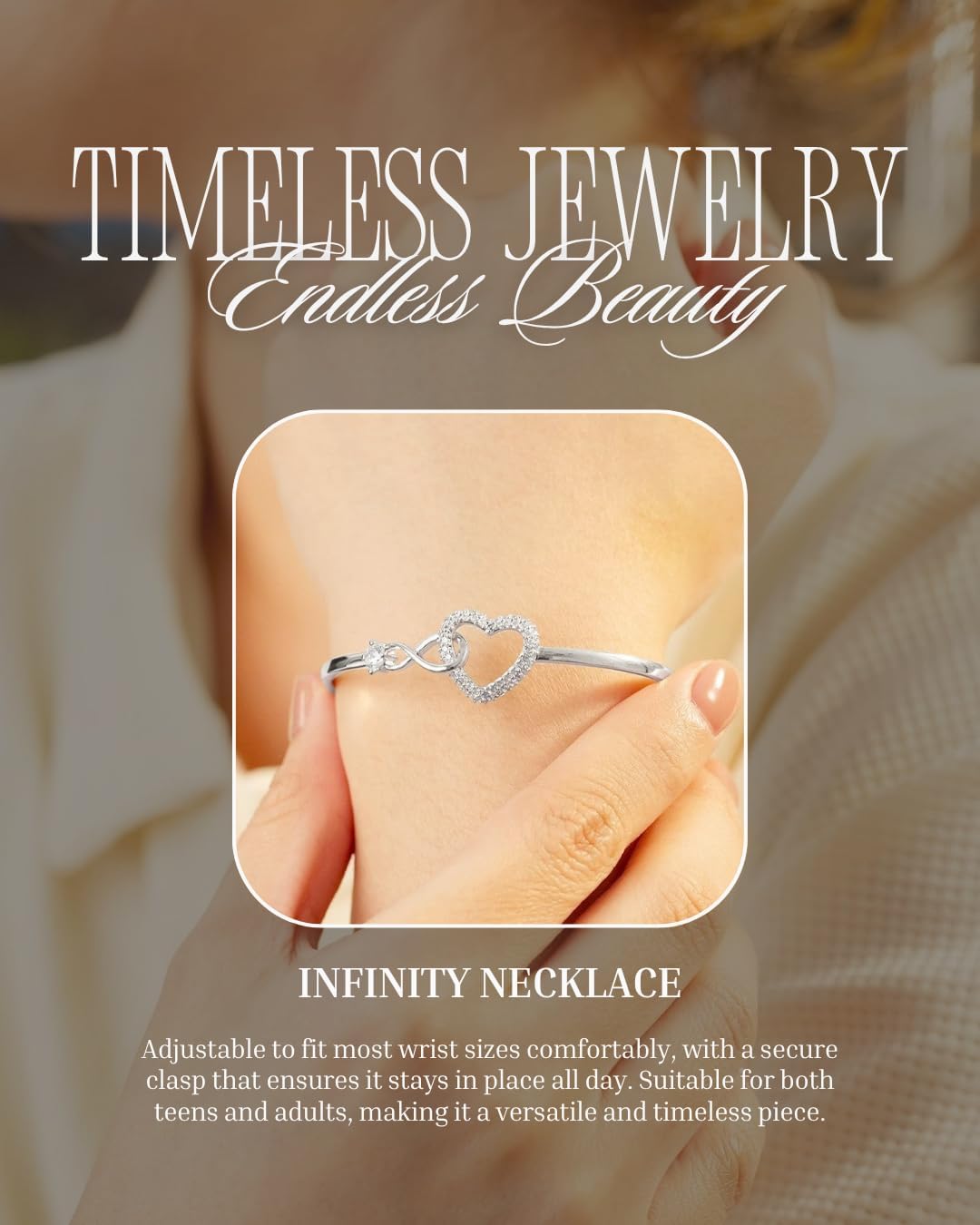 VIRAGIL Unique Granddaughter Infinity Heart Bracelet, Thoughtful Gift from Grandma Grandpa, Perfect for Holidays, Birthdays, Milestones, or Special Family Gatherings
