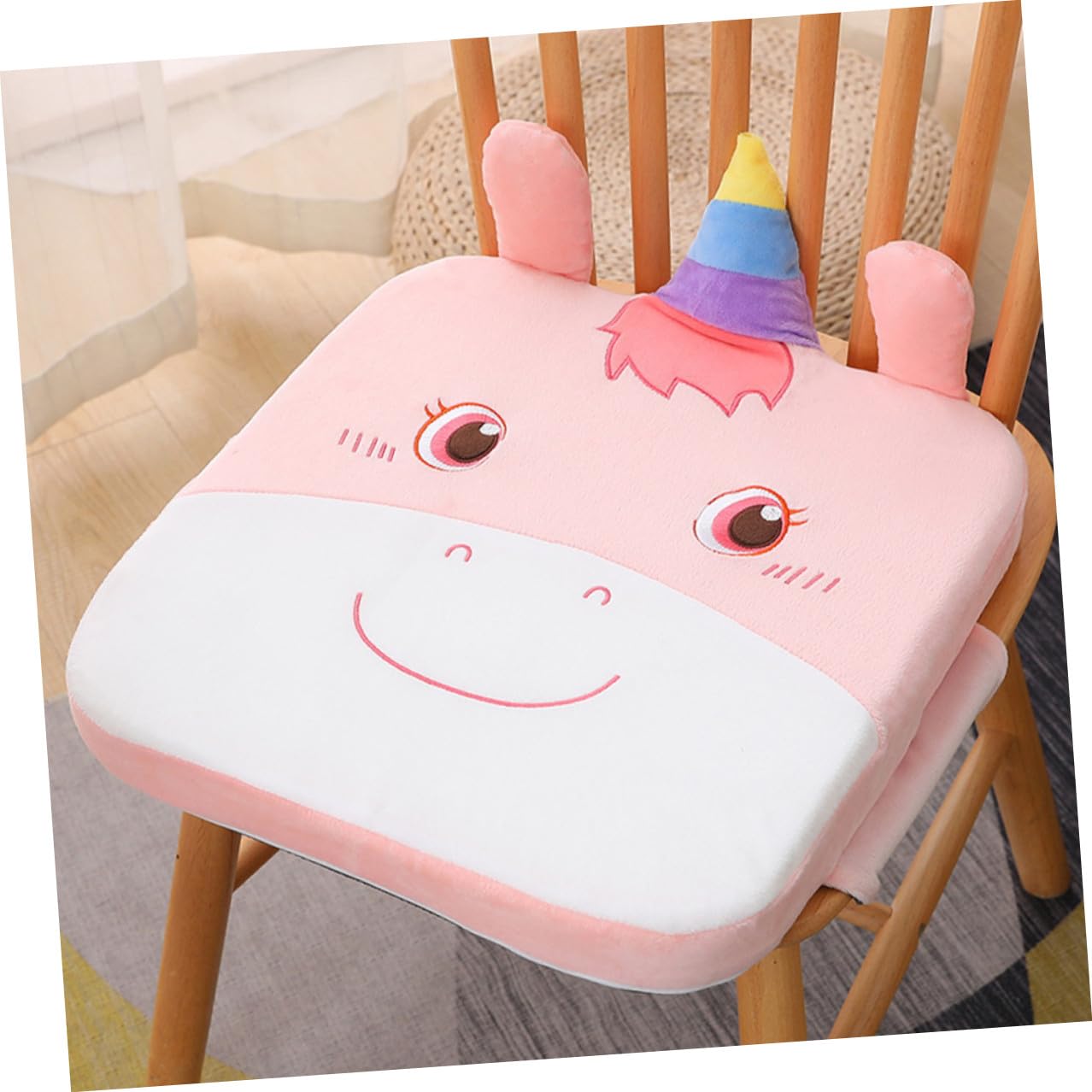 PRETYZOOM Seggiolino Rialzato per Sedia da Pranzo Seggiolino Rialzato per Uso Domestico per Sedia Altezza Crescente Adatto per Mangiare Disegnare Scrivere Giocare