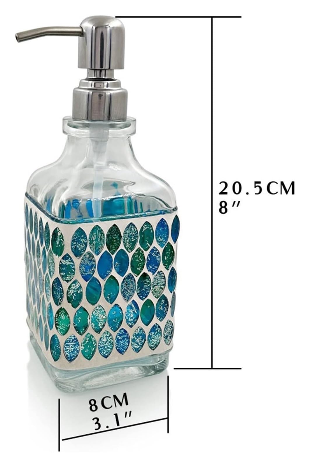 Dispensador De Jabón De Cerámica, Botella De Loción Recargable, Dispensador De Jabón Botella Decoración Contenedor Loción Cosmética Botella Separada Bomba De Presión De Vidrio Botella Bomba De Jabón (