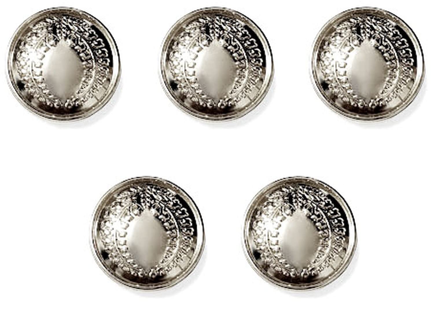 Amazon | 銀ボタン 藤の花 家紋 20mm 金属製 5個セット シルバー