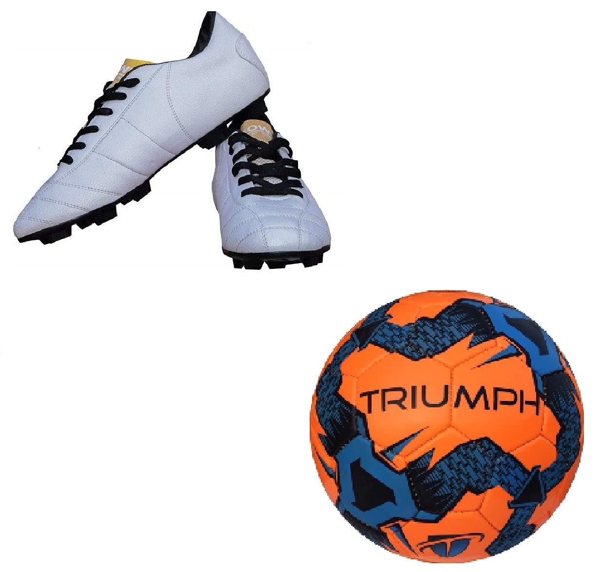 Football PVC Boss Orange with Gowin Football Shoe Sf-2 White Size-3-image-42