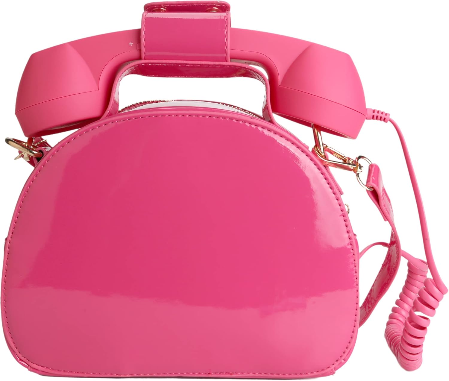 QiMing Retro dial telephone Crossbody Shoulder Bag,Pu Movable microphone Purse for Women - Image 4