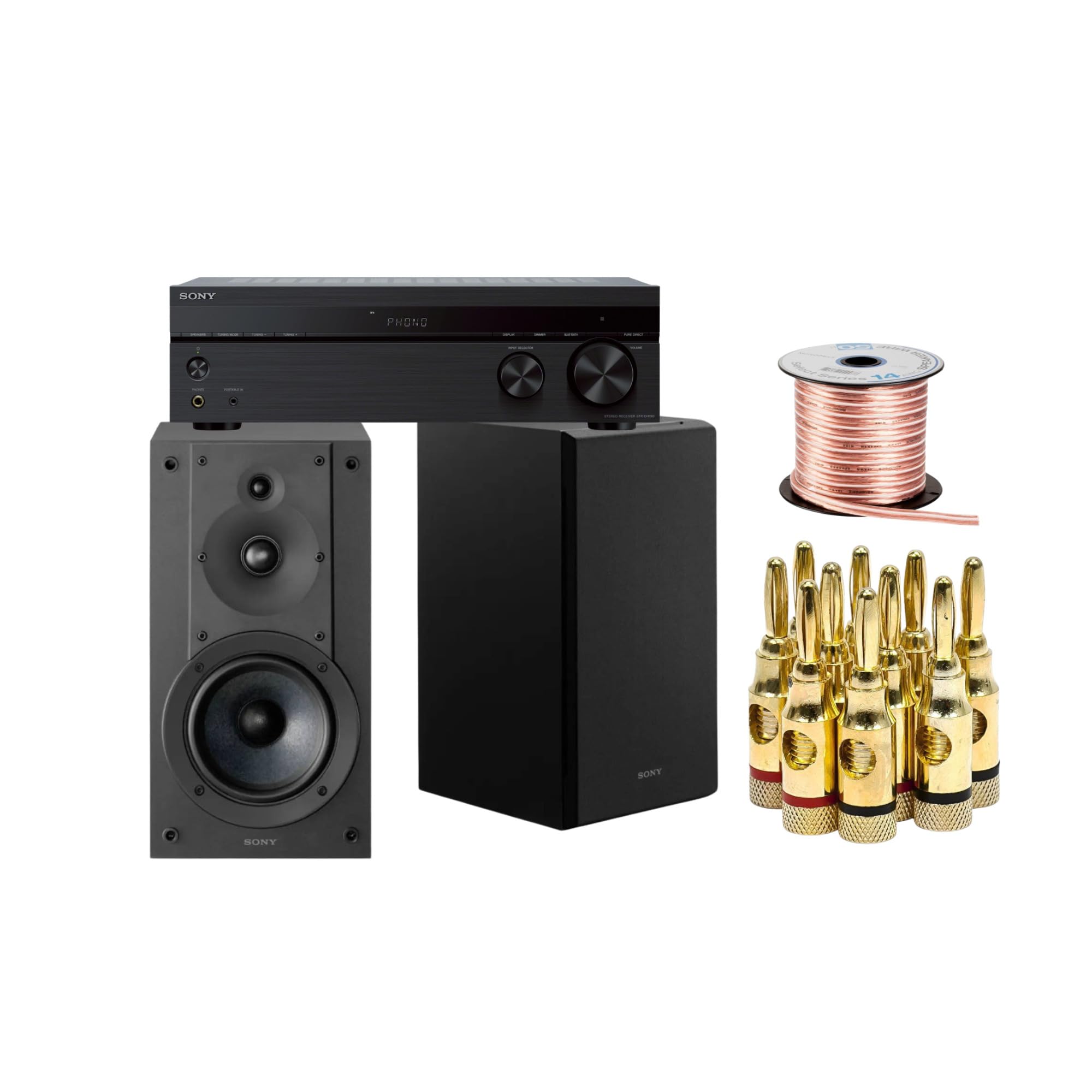 Sony 2-Channel Stereo Receiver Bundle (Black)