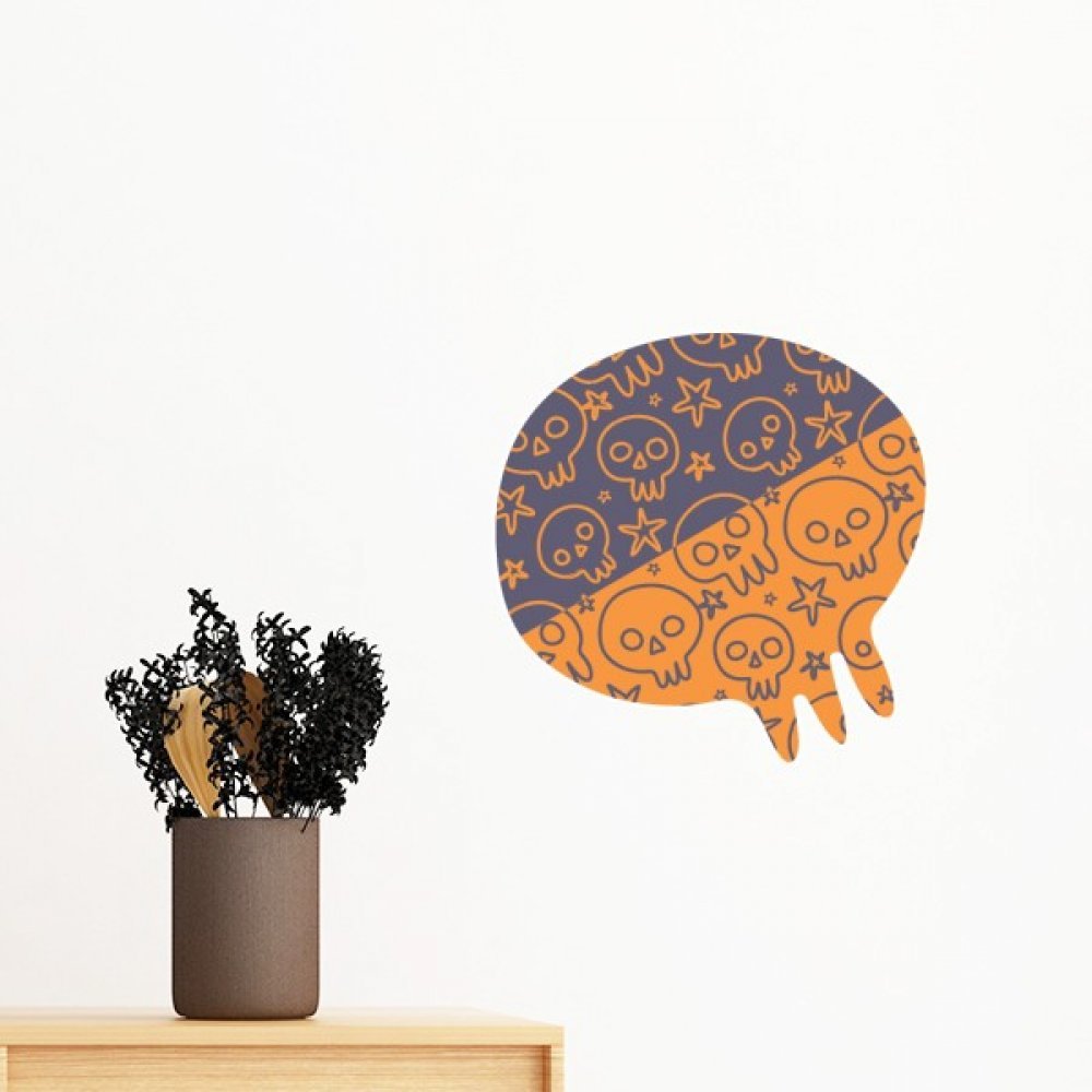 Sticker mural Halloween crâne cartoon pour transformer une chambre d'enfant facilement