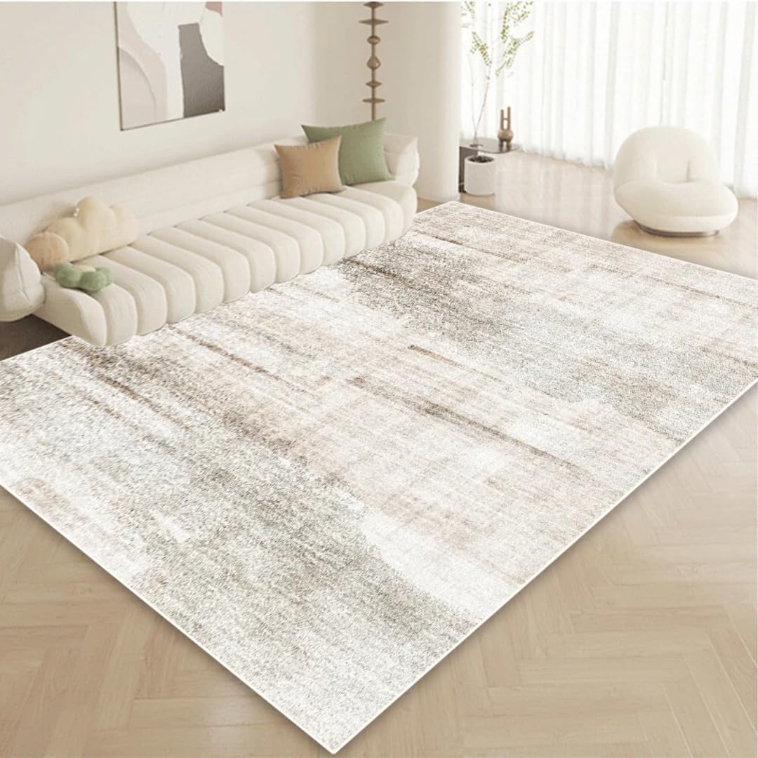 Tapis sans peluches et facile à entretenir pour salon moderne 100x160 cm