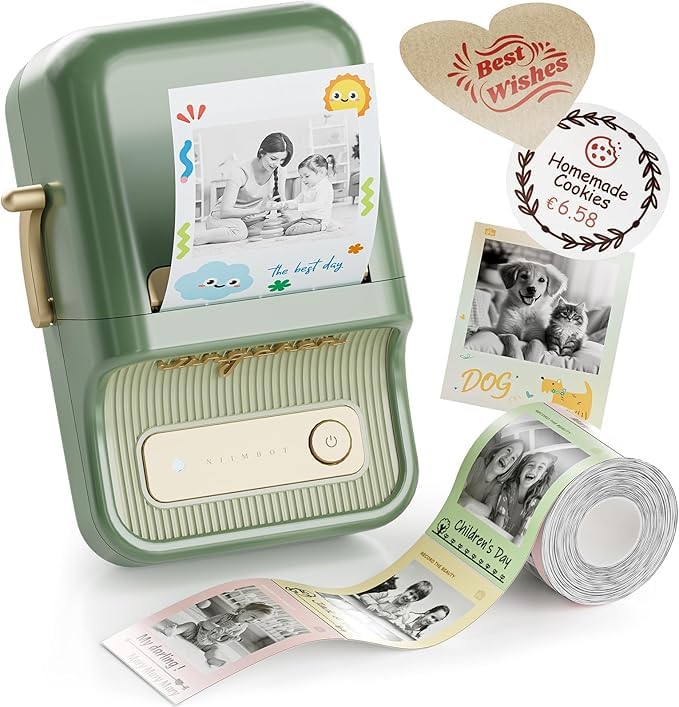 NIIMBOT B21 Pro Imprimante D'autocollants Portable, Étiqueteuse Bluetooth sans Encre pour Photos,...