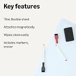 Amazon Basics Magnetic Dry Erase Board, Fridge White Board, Sheet 20" x13", 2 Markers and Eraser