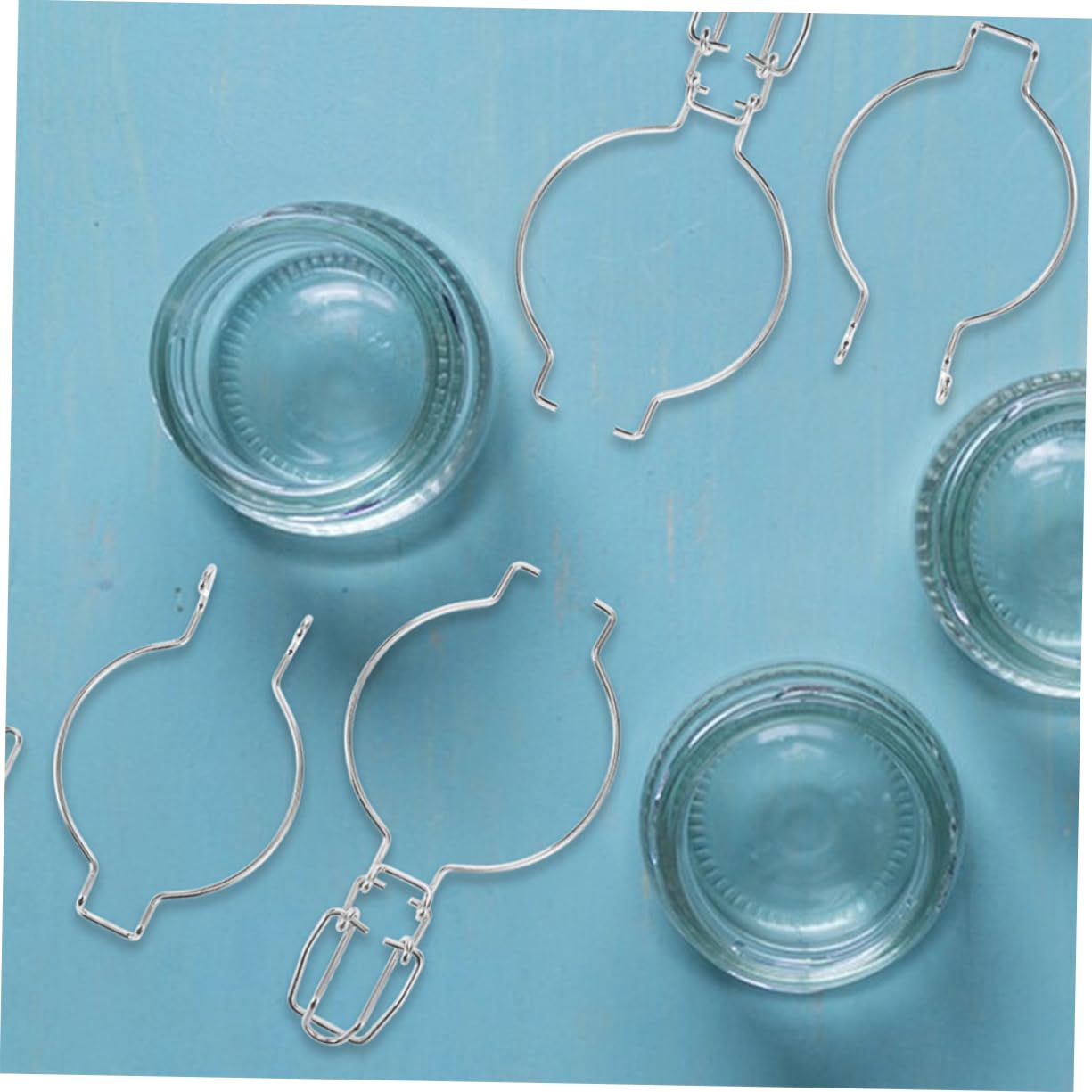 Abrazaderas de Alambre para Tarros de Vidrio de Acero Inoxidable 12piezas | Plata, Diseño de Resorte Único, para Tapa de Tarro y Cierre Hermético sin Fugas