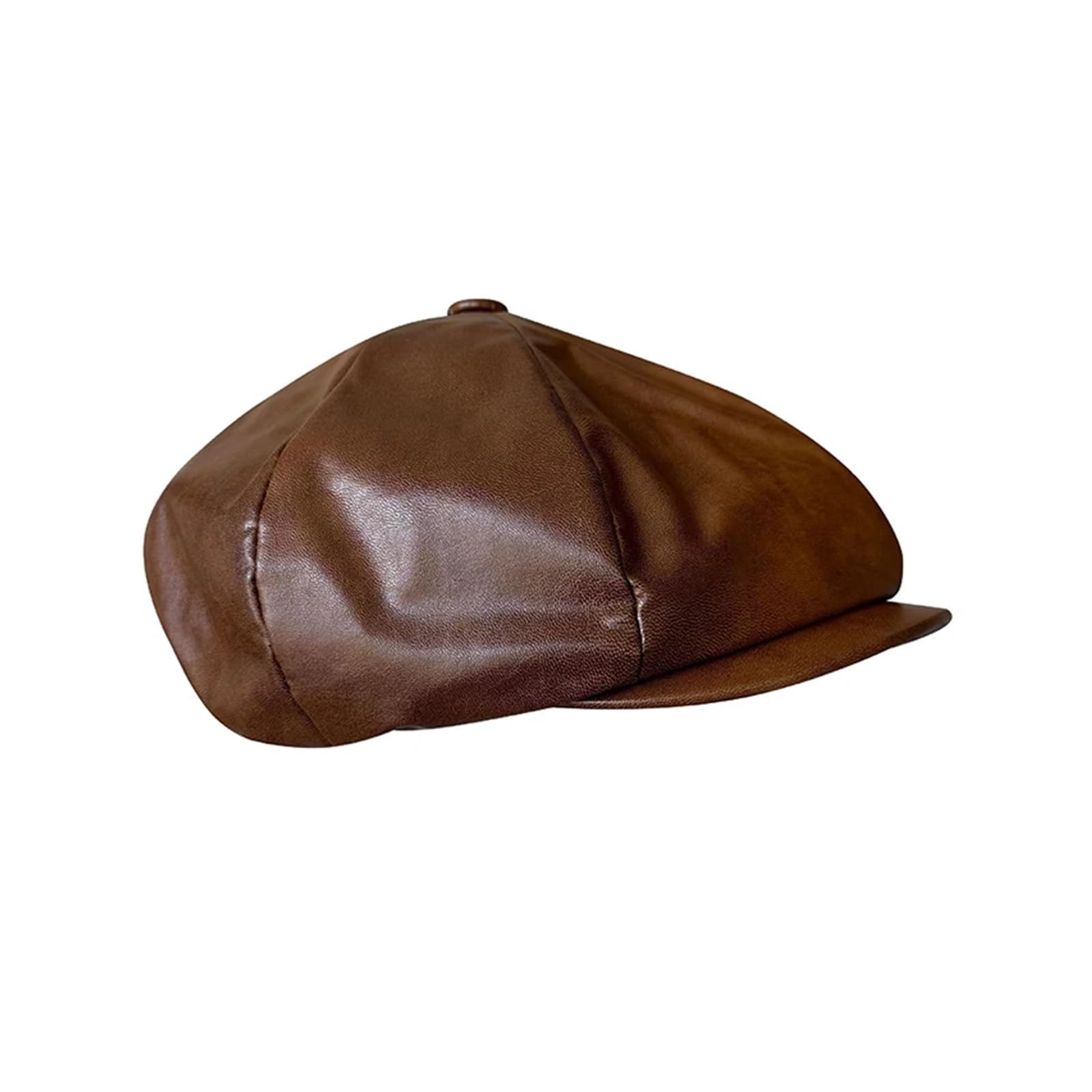 New Faux Leather Flat Cap Men's Golf Cabbie Hat Gatsby Ivy Irish Hunting Newsboy Driver Cabbies Beret