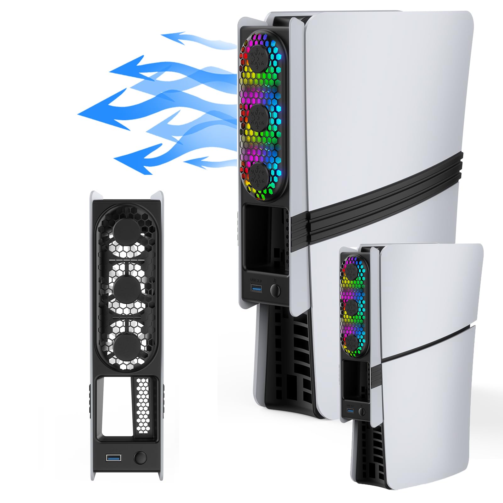 Amazon.co.jp: PS5 Slim/PS5 Pro用冷却ファン【新登場-自動温度検出