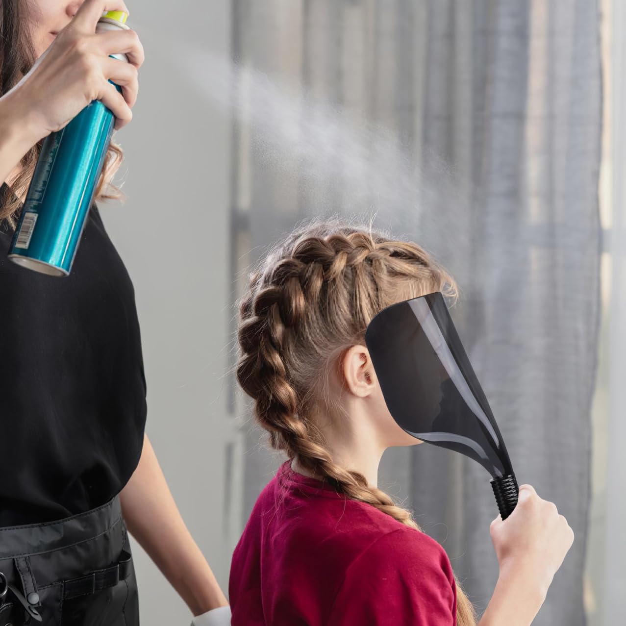 MAGICLULU 3st Haarmaske Make-up-spray Haarschutz Friseurschutz Haarschnitt Haarstyling-gerät Markieren Friseurwerkzeuge Friseurbedarf Schwarzes Haarspray Salon Friseur Haar Styling Plastik