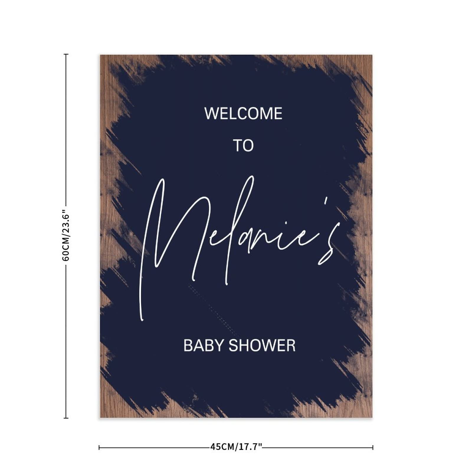 Welcome to Baby Shower ślubny znak powitalny wiszący drewniany znak księga gości alternatywny spersonalizowany znak ślubny na ceremonię ślubną zaręczyny przyjęcie dekoracje 61 x 45 cm