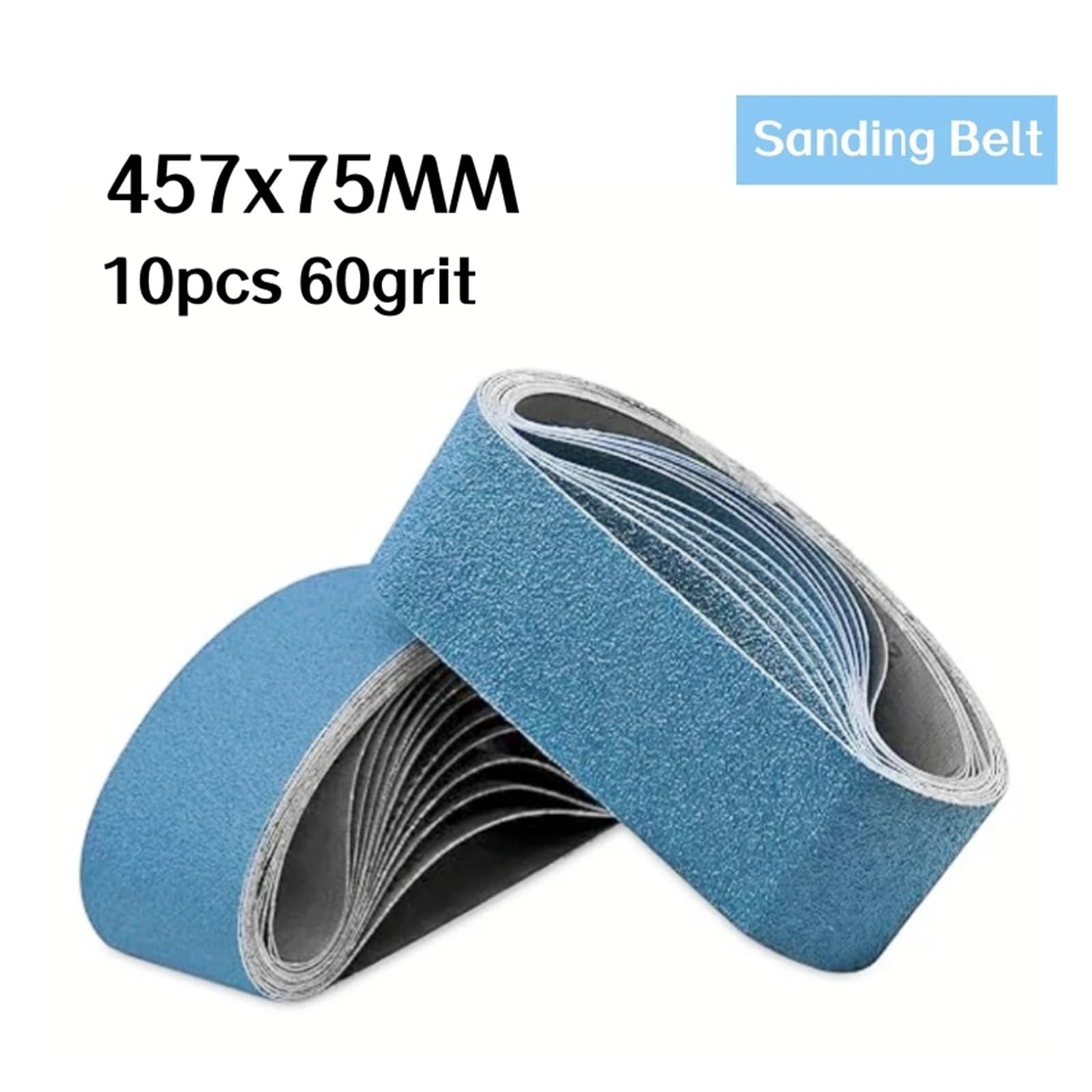 10 Stück 3 x 18 Zoll (40–240 Körnung) Zirkonoxid-Sandgürtel, geeignet for Holz, Metall, Automobil und Möbel(60 grit)
