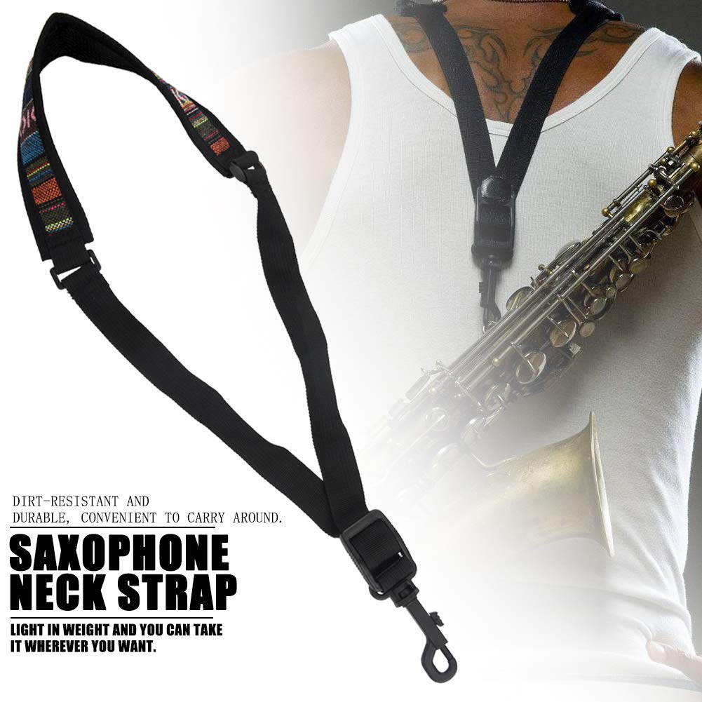 Dilwe Sangle de saxophone, bandoulière ajustable Bandoulière de cou portable pour saxophone Alto Tenor Soprano(Folk Style Dilwe Sangle de saxophone, bandoulière ajustable Bandoulière de cou portable pour saxophone Alto Tenor Soprano(Folk Style