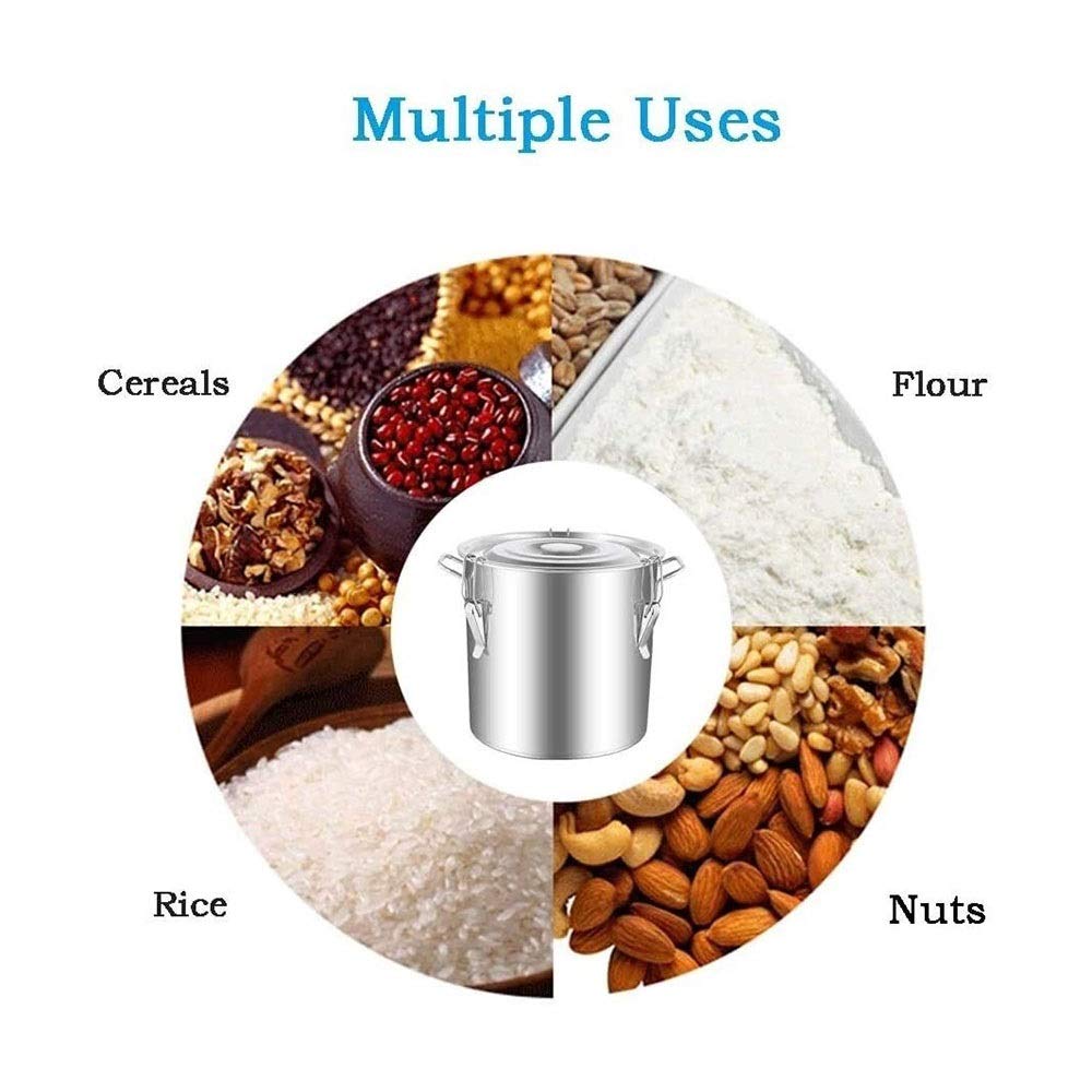 Contenitori Alimenti Ermetici Contenitore For Alimenti Ermetico Con Coperchi, Grande Contenitore For Riso Da Cucina In Acciaio Inox, Organizzazione Dispensa E Conservazione For Snack Zucchero Farina 6