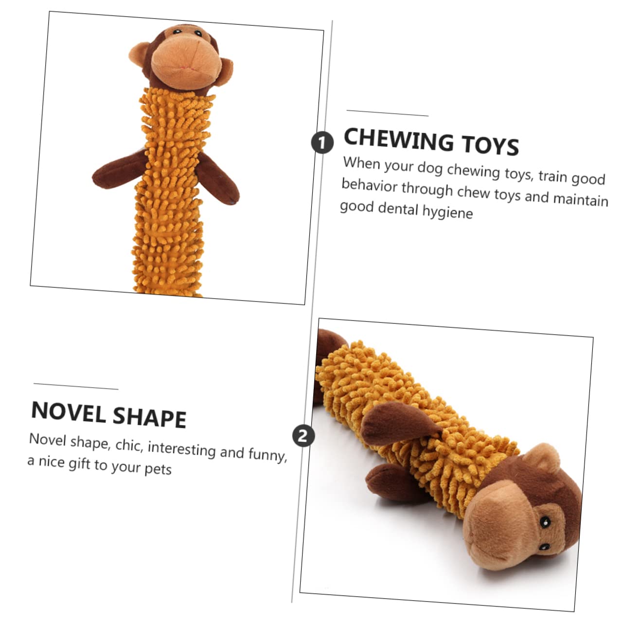 Beavorty 3 Pezzi Di Peluche A Forma Di Cane Da Masticare E Afferrare Con Suono Squittente Sicuro Per Cuccioli E Cani