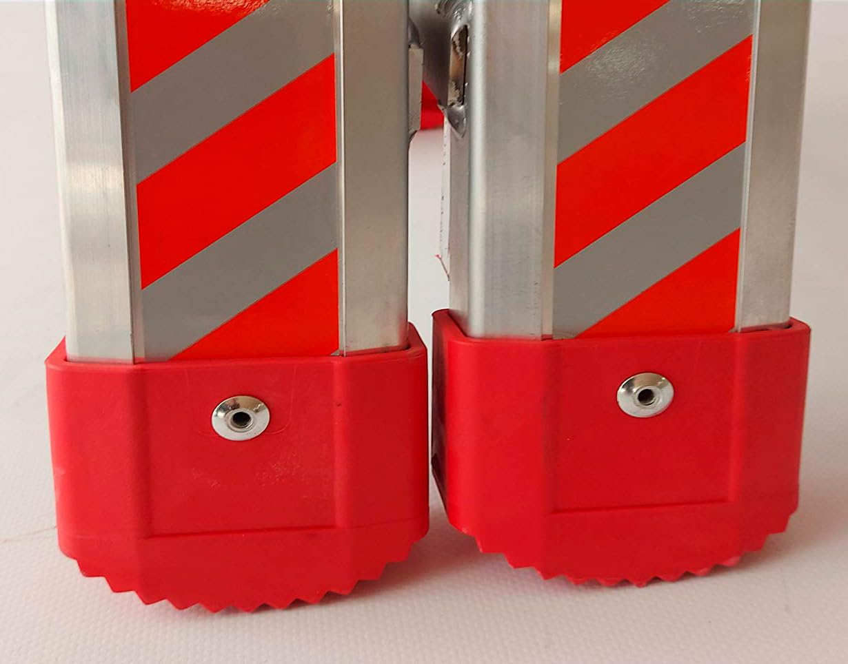 BTF | Juego de 4 Conteras o Pies de Goma para Escaleras Articuladas Telescópicas | Pies de Goma de Escaleras Articuladas Telscópicas BTF, Perfil de Montante 75x30mm.