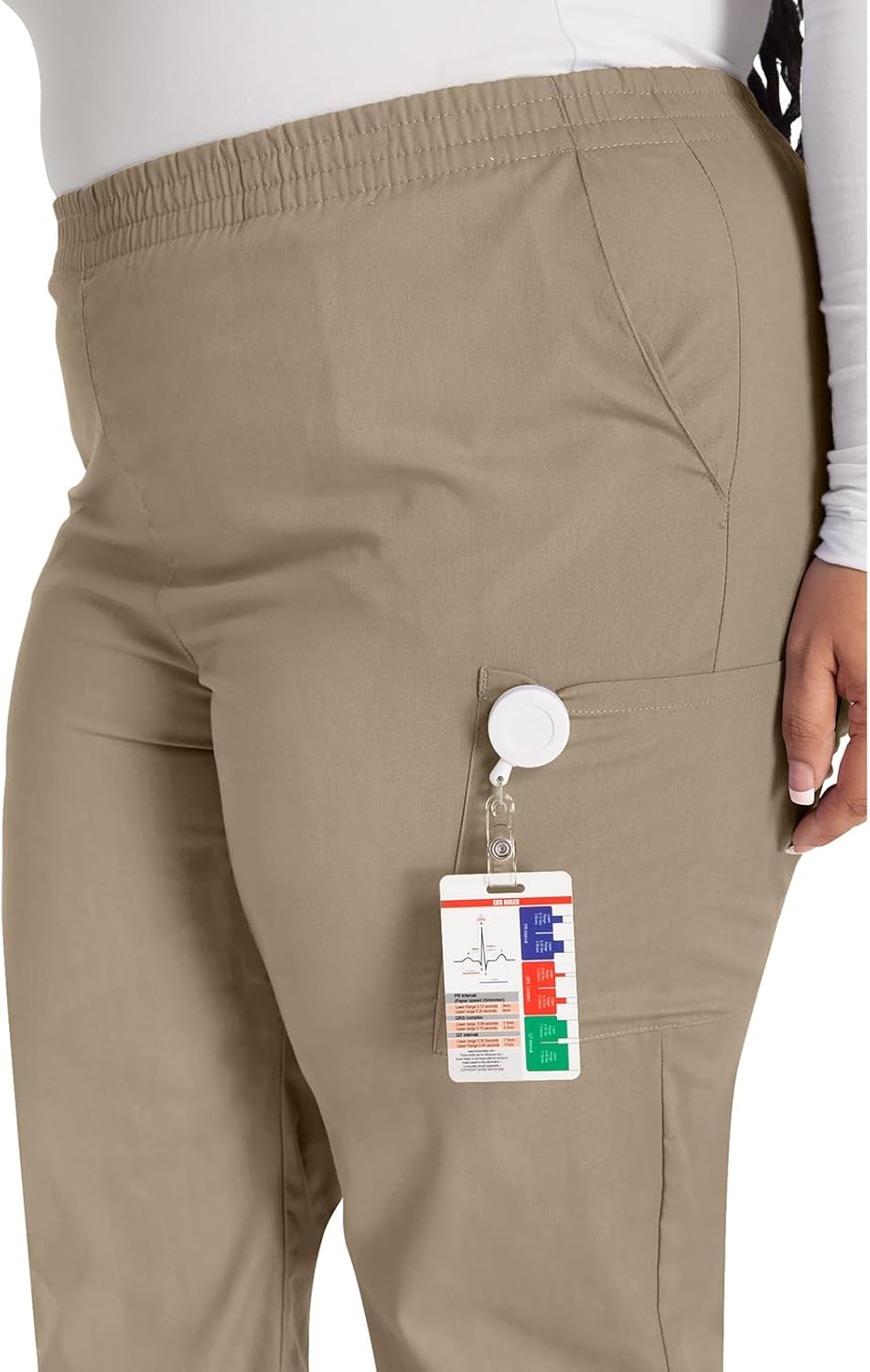 Dickies EDS Signature Scrubs for Women, Elastic Waist Pull-On Cargo Pants for Women in Soft Brushed Poplin - 86106 - Image 2