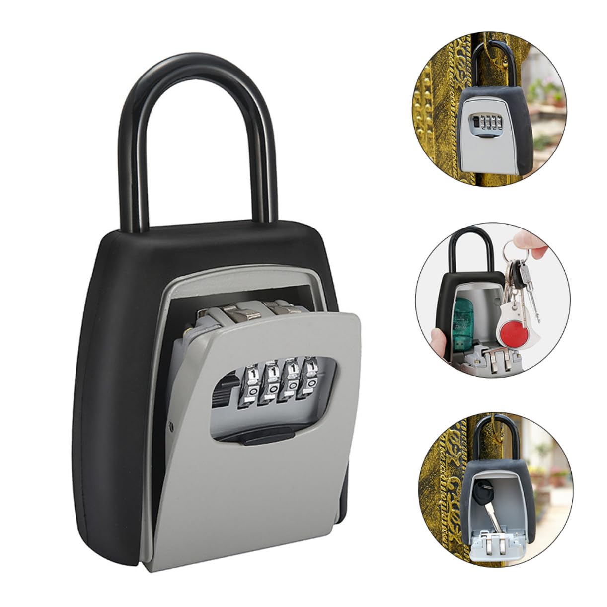 EXCEART Scatola Portachiavi Con Combinazione Ripristinabile Sicurezza Per Chiavi Esterno Facile Installazione Per Garage Appartamenti e Giardini