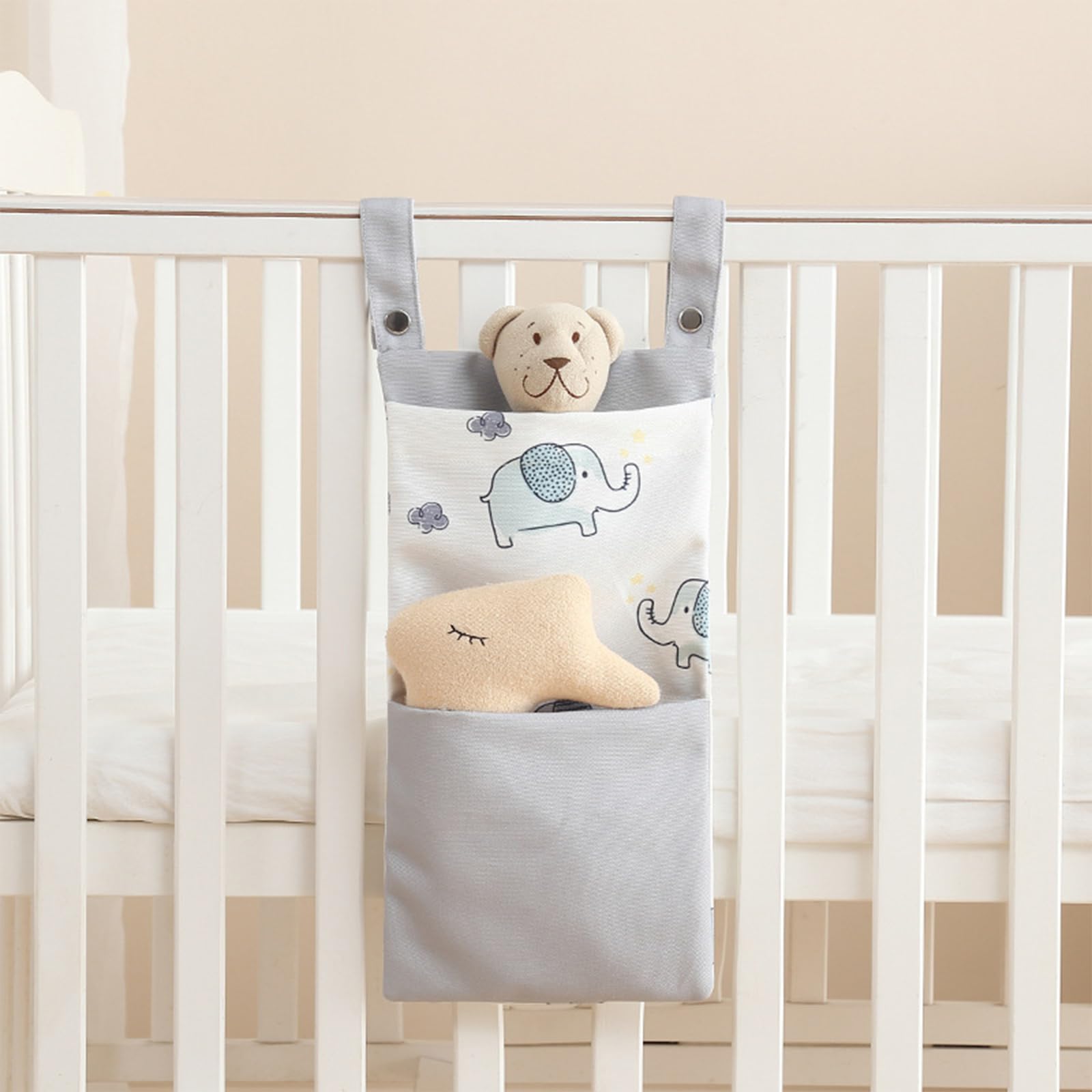 RUDFUZ Baby Crib Cabin Bedside Storage Bag Hanging Organizer Multi-Functional Storage Bag Holder