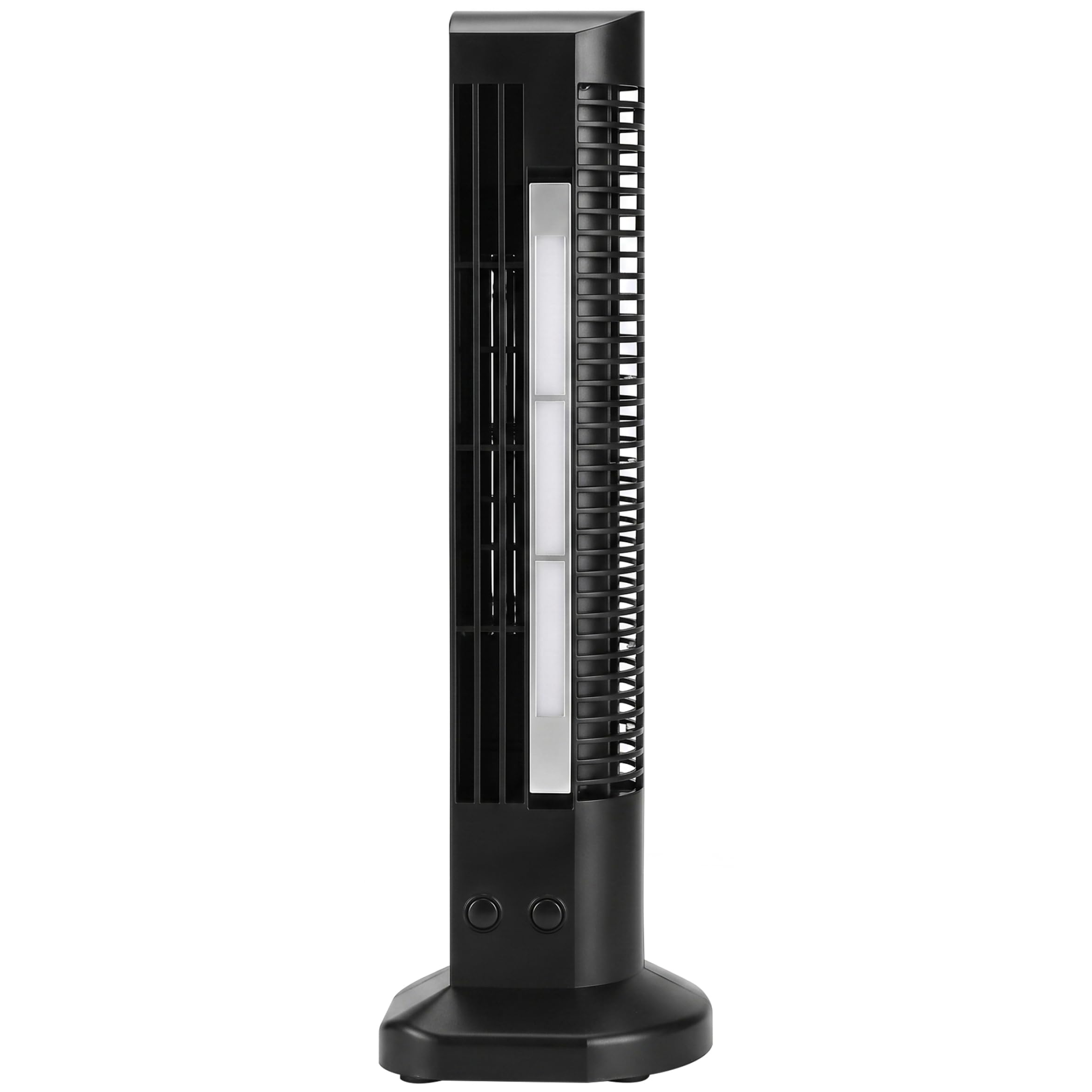 Yeaxxsqy Bladeless Tower Fan: 2-in-1 LED Lamp & Quiet Desktop Fan with 2 Speeds & Dimming, USB Portable Fans for Home, Office, Dorm, Black