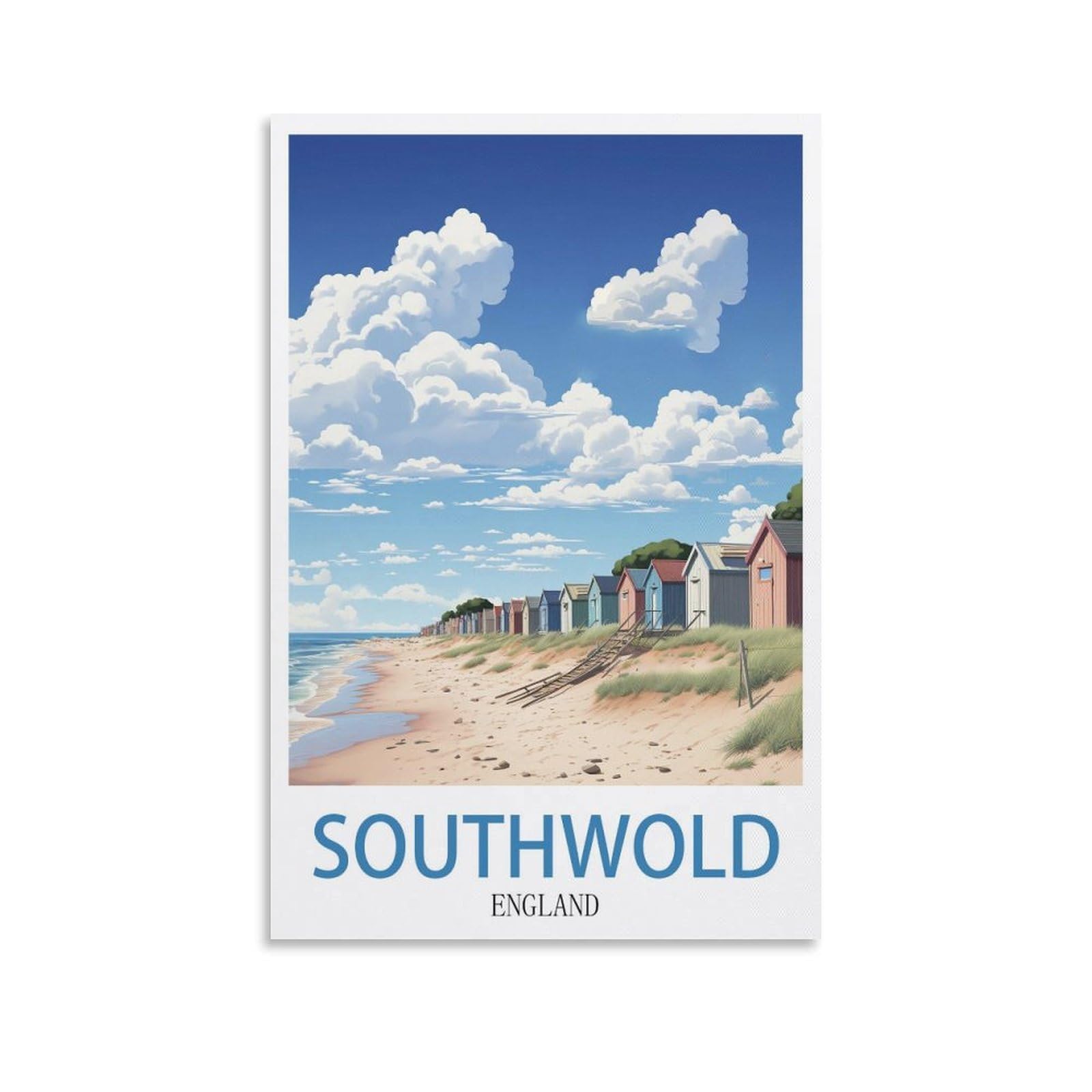 EZMLFA Diamond Painting Kits for Adults,Southwold England DIY Diamond Painting Art Kit for Beginners Home Wall Decor Arts and Craft Kits for Adults Kids 30x40cm